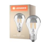 Ledvance  Classic LED E27 Pera Filamento Mirror 6.5W 650lm - 827 Bianco Molto Caldo | Sostitutiva 50W