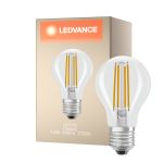 Ledvance Classic LED E27 Pera Filamento Chiara 7.2W 806lm - 927 Bianco Molto Caldo | Miglior resa cromatica - Dimmerabile - Sostitua 60W