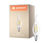 Ledvance Classic LED E14 Candela Filamento Chiara 4W 470lm - 827 Bianco Molto Caldo | Sostitua 40W