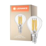 Ledvance Classic LED E14 Pera Filamento Chiara 3.4W 470lm - 827 Bianco Molto Caldo | Dimmerabile - Sostitutiva 40W
