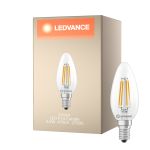Ledvance Classic LED E14 Candela Filamento Chiara 3.4W 470lm - 827 Bianco Molto Caldo | Sostitutiva 40W