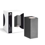 D'Lite Luce Da Parete Vrebos Aluminium Nero Up & Down | IP54 - Adatto Per 2x GU10