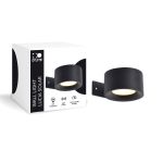 D'Lite Luce Da Parete Lucia Nero 1.5W - 830 Luce Calda -  | IP54 - Solar Batteria - Sensore Di Luce