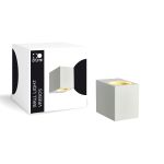 D'Lite Luce Da Parete Vrebos Aluminium Bianca | IP56 - Adatto Per 1x GU10 