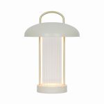 Nordlux Lampada Da Tavolo Mirano Metallo e Vetro Beige 3W 150lm - 830 Luce Calda -  | A 3 Livelli Dimmerabile