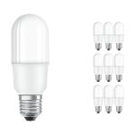 Confezione Multipack 10x Osram CLASSIC LED E27 Lineare Ghiaccio 9W 1050lm - 840 Bianco Freddo | Sostitutiva 75W