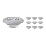 Confezione Multipack 10x Noxion Lucent Faretti LED G53 AR111 7.4W 450lm 24D - 930 Luce Calda -  | Miglior Resa Cromatica - Dimmerabile - Sostitutiva 50W