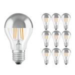Confezione Multipack 10x Osram CLASSIC LED E27 Pera Filamento Chiara 6.5W 650lm - 827 Bianco Molto Caldo | Sostitutiva 50W