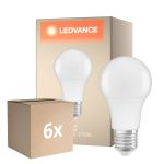 Confezione Multipack 6x Ledvance Classic LED E27 Pera Ghiaccio 8.8W 806lm - 827 Bianco Molto Caldo | Dimmerabile - Sostitutiva 60W