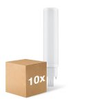 Confezione Multipack 10x Ledvance Dulux D/E LED 10W - 840 Bianco Freddo | 4-Pin - Sostitutiva 26W