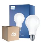 Confezione Multipack 4x Philips Classic LED Bulbo E27 Pera Ghiaccio 17.5W 2452lm - 840 Bianco Freddo | Sostitutiva 150W