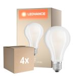 Confezione Multipack 4x Ledvance  Classic LED E27 Pera Filamento Ghiaccio 24W 3452lm - 827 Bianco Molto Caldo | Sostitutiva 200W