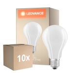 Confezione Multipack 10x Ledvance Classic LED E27 Pera Filamento Ghiaccio 17W 2452lm - 827 Bianco Molto Caldo | Sostitutiva 150W