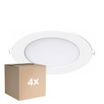 Confezione Multipack 4x Noxion Downlight LED Slim V2.0 12W 1200lm 120D - 830 Luce Calda -  | 170mm - Ritaglio 150mm - IP44 