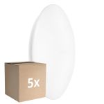 Confezione Multipack 5x Ledvance Bulkhead LED Surface CIRCULAR 500 PS Acciaio Bianca 42W 3500lm - 830 Luce Calda -  | IP44