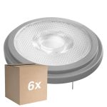 Confezione Multipack 6x Ledvance  SUPERIOR Faretti LED Riflettore G53 AR111 11.7W 800lm 24D - 927 Bianco Molto Caldo | Miglior Resa Cromatica - Dimmerabile - Sostitutiva 75W