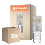 Confezione Multipack 20x Ledvance Performance LED Capsula Chiara G9 1.9W 200lm - 827 Bianco Molto Caldo | Sostitutiva 20W