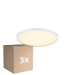 Confezione Multipack 3x Nordlux LED Luce da soffitto Oja 24 Bianca 11W 1250lm - 827 Bianco Molto Caldo