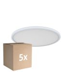 Confezione Multipack 5x D'Lite Luce da soffitto Luma Bianca 22W 2000lm - 827 Bianco Molto Caldo | IP44 - 42cm