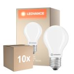 Confezione Multipack 10x Ledvance Classic LED E27 Pera Ghiaccio 5.9W 806lm - 840 Bianco Freddo| Sostitutiva 60W