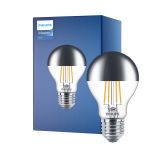 Philips MASTER Value LED Bulbo E27 Pera Mirror 7.2W 650lm – 827 Bianco Molto Caldo | Miglior resa cromatica - Dimmerabile - Sostitutiva 60W