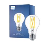 Philips Master LED E27 Pera Filamento Chiara 5.9W 806lm - 922-927 Dim To Warm | Miglior Resa Cromatica - Dimmerabile - Sostitutiva 60W