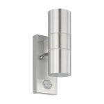 Eglo Luce Da Parete Riga 5 Acciaio Inossidabile 2W 250lm - 830 Luce Calda -  | IP44 - Sensore Di Movimento