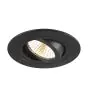 SLV New Tria 75 Faretti Aluminium Nero Il Giro 8.3W 750lm 38D - 930 Luce Calda -  | Ritaglio 75mm -  Miglior Resa Cromatica - Dimmerabile 