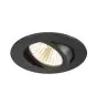 SLV New Tria 68 Faretti Aluminium Nero Il Giro 8.3W 750lm 38D - 930 Luce Calda -  | Ritaglio 68mm -  Miglior Resa Cromatica - Dimmerabile 
