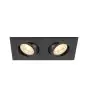 SLV New Tria 155 Faretti Aluminium Nero Piazza | Adatto per 2x GU10 