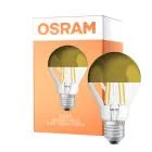 Osram Classic LED E27 Pera Filamento Mirror Oro 6.5W 650lm - 827 Bianco Molto Caldo | Sostitutiva 50W