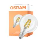 Osram LED Superstar E27 Globe G95 Filamento Chiara 11W 1521lm - 927 Bianco Molto Caldo | Miglior Resa Cromatica - Sostitutiva 100W