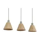 Ledvance LED Luce Pendente Decor Rattan Lineare Marrone | Adatto per 3x E27