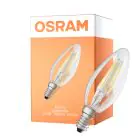 Osram LED Superstar Classic E14 Candela Filamento Chiara 2.2W 300lm - 927 Bianco Molto Caldo | Dimmerabile -  Sostitutiva 25W