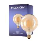 Noxion Lucent LED E27 Globe Filamento Ambra 125mm 7.2W 630lm - 822 Bianco Molto Caldo | Sostitutiva 60W