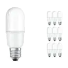 Confezione Multipack 10x Osram CLASSIC LED E27 Lineare Ghiaccio 9W 1050lm - 840 Bianco Freddo | Sostitutiva 75W