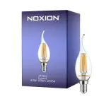 Noxion Lucent LED E14 Punta attorcigliata Candela Filamento Chiara 4.5W 470lm - 827 Bianco Molto Caldo | Dimmerabile - Sostitutiva 40W