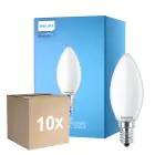 Confezione Multipack 10x Philips Corepro LED Candela E14 Ghiaccio 6.5W 806lm - 827 Bianco Molto Caldo | Sostitutiva 60W