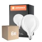 Confezione Multipack 6x Ledvance Classic LED E27 Globe Filamento Ghiaccio 7.5W 1055lm - 827 Bianco Molto Caldo | Dimmerabile - Sostitutiva 75W