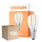 Confezione Multipack 10x Osram Special T LED E14 Tubular Filamento Chiara 1.6W 70lm - 824 Bianco Molto Caldo | Sostitutiva 5W