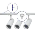 Bright Choice Set completo 1-Fase Rail 1 Metro Bianca | incl. 3x Faretti + GU10 2700K 3W Dimmerabile + Tappo Di Chiusura, Connettore di Alimentazione
