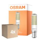 Confezione Multipack 4x Osram Speciale T Slim LED B15d Chiara 6.5W 806lm - 827 Bianco Molto Caldo | Sostitutiva 60W