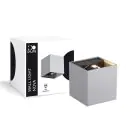 D'Lite Luce Da Parete Nova Aluminium Argento Up & Down 4.9W 480lm - 830 Luce Calda -  | IP54 - Angolo del fascio regolabile