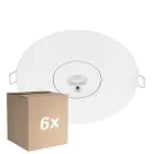 Confezione Multipack 6x Noxion LED Emergency Faretti Bianca 3W 240lm - 850K Bianco Freddo | Emergenza 3H - Autotest - 140mm