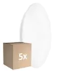 Confezione Multipack 5x Ledvance Bulkhead LED Surface CIRCULAR 500 PS Acciaio Bianca 42W 3500lm - 840 Bianco Freddo | IP44