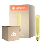 Confezione Multipack 4x Ledvance Vintage 1906 LED E27 Tubo Oro 4W 400lm - 820 Bianco Molto Caldo | Sostitutiva 35W