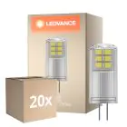 Confezione Multipack 20x Ledvance Performance LED Capsula Chiara G4 2W 200lm - 827 Bianco Molto Caldo | Dimmerabile - Sostitutiva 20W