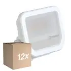 Confezione Multipack 12x Ledvance Proiettore LED Aluminium Bianca 8W 1100lm 100D - 830 Luce Calda -  | IP66 - Simmetrico