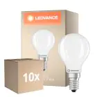 Confezione Multipack 10x Ledvance Classic LED E14 Sferica Filamento 5.9W 806lm - 827 Bianco Molto Caldo | Dimmerabile - Sostitutiva 60W