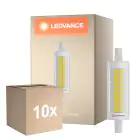 Confezione Multipack 10x Ledvance LED Slim Line R7s 78mm 9.5W 1055lm - 827 Bianco Molto Caldo | Dimmerabile - Sostitutiva 75W
